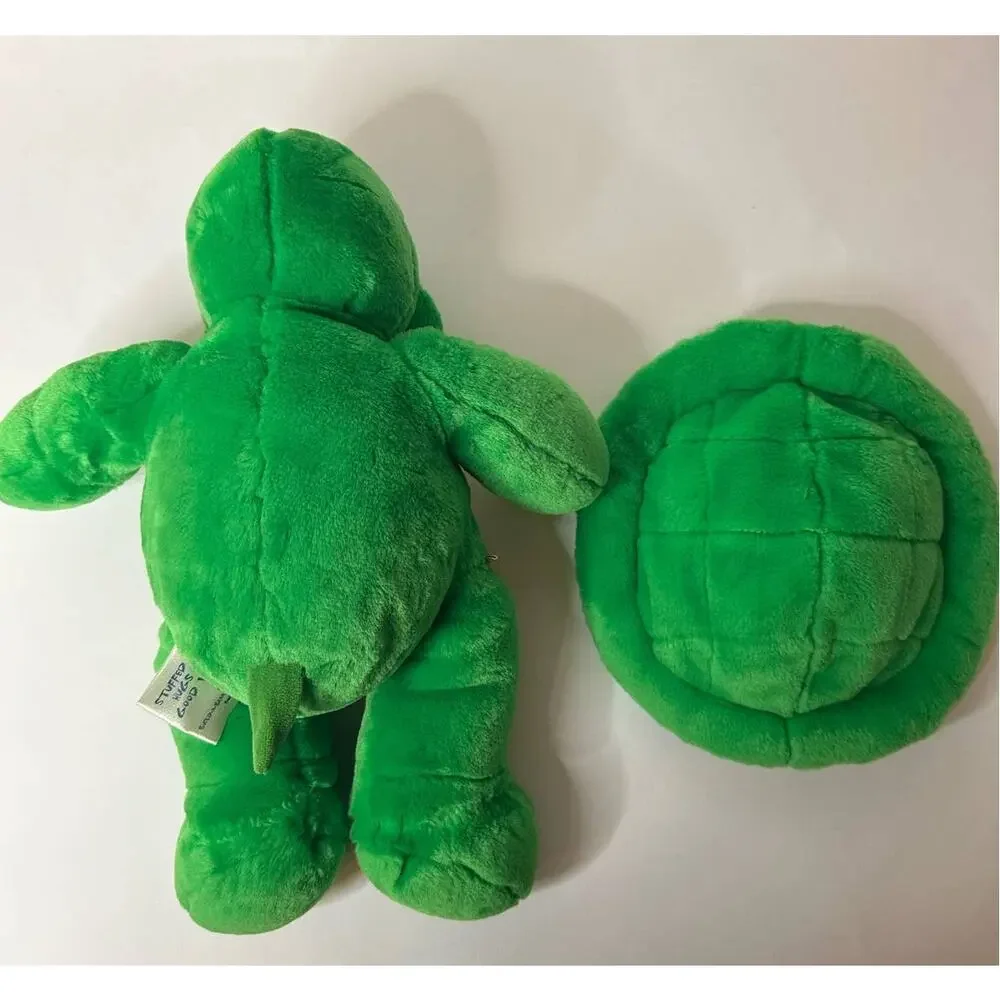 Vintage Build A Bear Turtle Plush with SHELL. Removeable Backpack Shell w/pocket